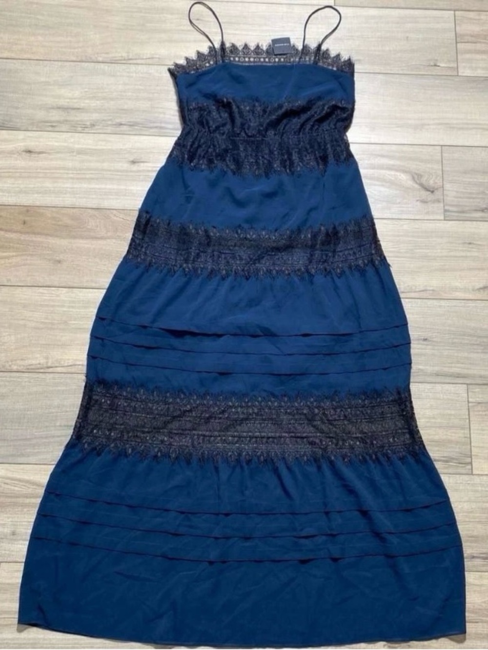 Club‎ Monaco Womens Galadreyel Lined Maxi Dress Size 6 Blue & Black